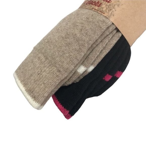 CLEAR CREEK Womens 2 Pairs Cozy Wool Blend Boot Socks Size 5-9 - Picture 3 of 7